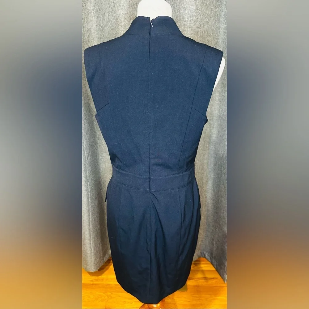 Venus Navy Blue Sleeveless Blazer Dress Women’s Size 8 – Midi Dress